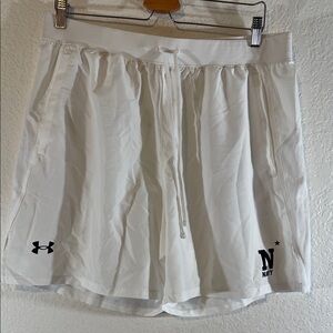Under Armour U.S. NAVY Athletic Shorts White With Pockets Size XL